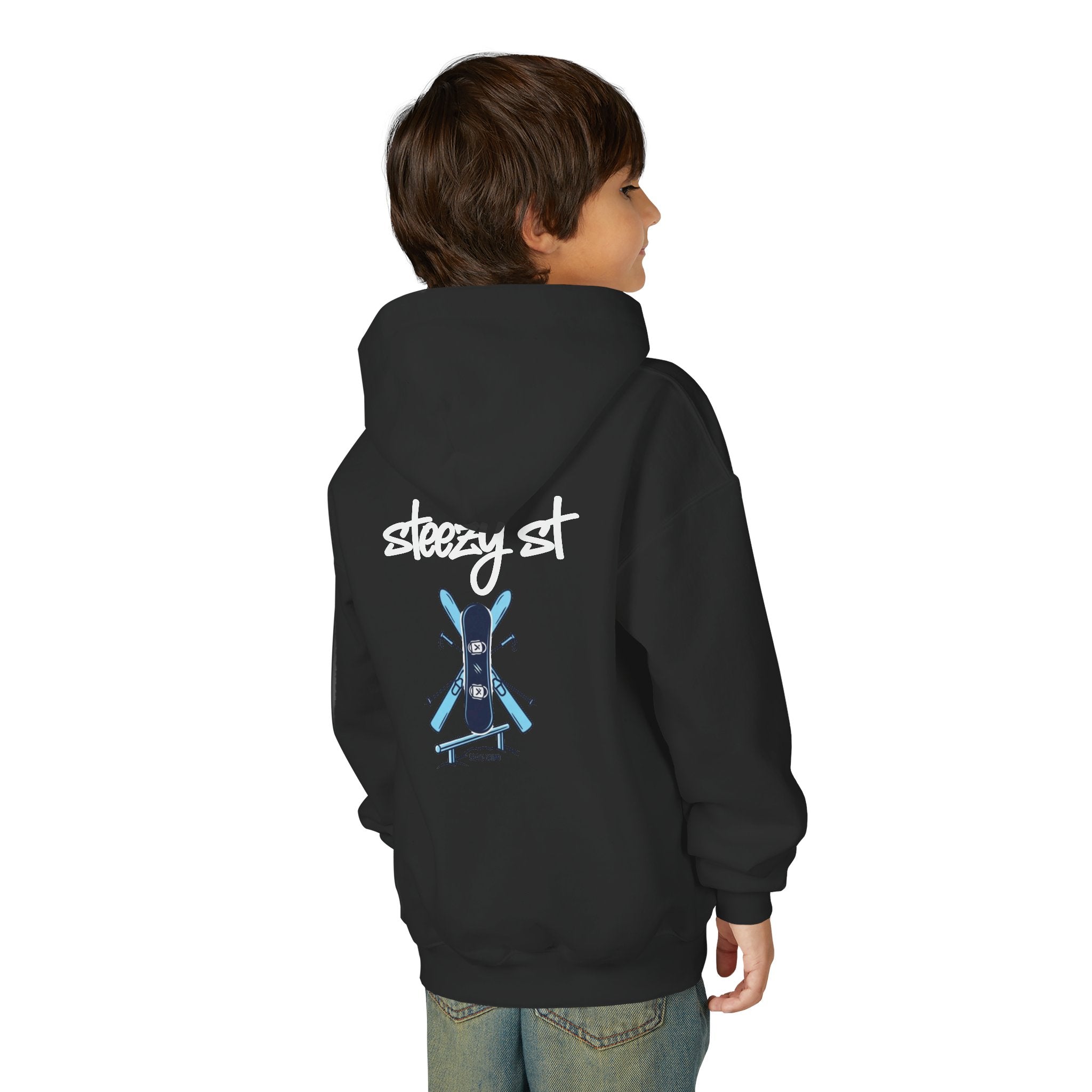 Youth Hoodie — 'Steezy St' Skateboard Graphic Pullover